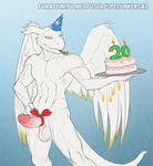  20 balls bow candles dragon feathers male muscles neoflamedramon party_hat penis spelunkersalcake white wings 