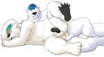 anal anal_penetration anthro balls bear biceps blush chubby claws cum cum_in_ass cum_inside duo erection eyes_closed fur gay hair hindpaw kronexfire lying male mammal musclegut muscles nude on_side overweight pawpads paws pecs penetration penis plantigrade polar_bear sex soles toe_claws toes ursine 