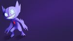  ambiguous_gender claws gem nintendo pok&#233;mon pok&eacute;mon purple purple_background purple_body purple_theme sableye shesta713 shestaroo solo video_games wallpaper widescreen 