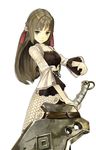  3d artist_request atelier_(series) atelier_ayesha black_eyes black_hair cel_shading cropped_jacket game_model huge_weapon linca_(atelier) long_hair official_art solo sword weapon white_background 