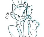  &hearts; &lt;3 anthro anus black_and_white blaze_the_cat blue_and_white breasts cat cute feline female hindpaw line_art mammal monochrome nipples paws plain_background plump_labia pussy sega simple_background solo sonic_(series) unknown_artist white_background 