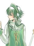  867 bad_id bad_pixiv_id green green_eyes green_hair hair_tubes hairband ion jewelry male_focus necklace short_hair_with_long_locks sidelocks solo staff tales_of_(series) tales_of_the_abyss white_background 