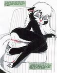  1998 anus chair female james_m_hardiman natasha_(jmh) nude pussy sitting skunk solo 