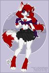  2008 annoying_watermark canine chest_tuft clothing eraiya female fox hair long_hair looking_at_viewer neolucky purple_eyes red_hair solo standing watermark wide_hips 