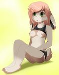  clothed clothing cute female flashing lagomorph mammal miri nipples rabbit sitting skimpy solo young 