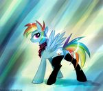  butt cloth clothing cute cutie_mark equine female feral foxinshadow friendship_is_magic hair horse long_hair looking_at_viewer looking_back mammal my_little_pony pegasus pony purple_eyes rainbow_dash_(mlp) scarf solo wing_boner wings zero-sum 