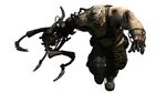  absurdres amputee capcom extra_eyes full_body highres injury monster multiple_eyes mutant official_art pale pale_skin prosthesis prosthetic_arm resident_evil resident_evil_6 running scar simple_background solo transparent_background ustanak 
