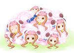  animal_costume animal_ears brown_eyes brown_hair cosplay ichihara_nina idolmaster idolmaster_cinderella_girls kigurumi multiple_persona ohlala pantyhose sheep sheep_costume sheep_ears striped striped_legwear 