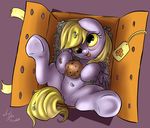  box derpy_hooves_(mlp) equine female feral food friendship_is_magic horse mammal muffin my_little_pony pegasus pony pussy solo styrofoam wings 