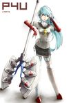  android aqua_hair axe bad_id bad_pixiv_id battle_axe blue_hair elizax9x headphones huge_weapon labrys long_hair persona persona_4:_the_ultimate_in_mayonaka_arena pleated_skirt ponytail red_eyes robot_joints school_uniform skirt solo very_long_hair weapon 
