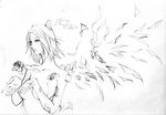  ares_(artist) konan labret_piercing monochrome naruto naruto_shippuuden paper pixiv_thumbnail resized solo topless 