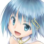  :d bad_id bad_pixiv_id bare_shoulders barrette blue_eyes blue_hair cape face hair_ornament hairclip lowres magical_girl mahou_shoujo_madoka_magica mahou_shoujo_madoka_magica_movie miki_sayaka open_mouth q-v_(levia) short_hair smile solo white_background 