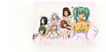  6+girls 7girls aqua_eyes bachou_mouki beads black_hair blonde_hair bouquet breasts bride brown_hair chouun_shiryuu dress everyone eyes_closed female flower glasses gloves green_eyes green_hair group hair_ornament ikkitousen kakouen_myousai kyocho_chuukou large_breasts long_hair multiple_girls official_art open_mouth ornament rose ryofu_housen ryuubi_gentoku short_hair smile sonken_chuubou standing twintails wedding_dress white_hair yellow_eyes 