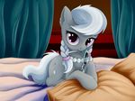  cub cutie_mark equine eyewear female feral friendship_is_magic gray_body grey_body grey_hair hair horse jewelry mammal multi-colored_hair my_little_pony necklace pillow pony purple_eyes rainbow_(artist) silver_spoon_(mlp) solo two_color_hair two_tone_hair white_hair young 