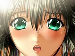  blush close-up close_up green_eyes kurio_asuka sodom_no_shima:_night_of_blind solo 