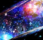  abstract bad_id bad_pixiv_id colorful cross dress harada_miyuki nebula original planet scenery silhouette solo space star star_(sky) umbrella 