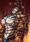  arm beefy biceps buff bulge chest dreamworks feline gun hot huge hung hyper lube madagascar male mammal massive muscles nipples oil pecs ranged_weapon ripped russian shiny solo sticky stud thick tiger vitaly vitaly_the_tiger weapon wet wide 