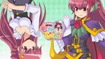  belt belts breasts cape cleavage collar corset dress emblem flower frills gloves hair_ornament handle large_breasts lowres military military_uniform moeru_mahjong_moejong_(moejan) pink_hair rose saber sabre sword taira_kimiko uniform upside-down upside_down weapon 