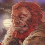  beard bonebeast cape facial_hair fate/zero fate_(series) fur_trim highres male_focus manly realistic red_hair rider_(fate/zero) solo 
