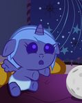  blue_hair cute diaper equine female feral friendship_is_magic hair horn horse mammal my_little_pony palace pony princess_luna_(mlp) solo tediium toy winged_unicorn wings young 