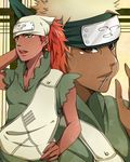  dark_skin karui kumogakure_symbol naruto naruto_shippuuden omoi_(naruto) red_hair white_hair yukippo 