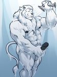  abs anthro balls biceps big_muscles big_penis black_penis blue_eyes bubble bubbles erection feline fur grisser lion looking_at_viewer male mammal mane masturbation muscles nipples nude panja pecs penis shower soap solo water white_fur white_lion 