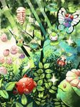  butterfree caterpie exeggcute forest gen_1_pokemon gen_2_pokemon gen_4_pokemon gen_5_pokemon grass hoppip kakuna nature no_humans oddish open_mouth petilil plant pokemon pokemon_(creature) skiploom sunkern tegaki toudou_maguro 