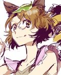  animal_ears futatsuiwa_mamizou glasses shinoasa short_hair solo touhou 