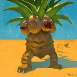  emerson_tung exeggutor fangs gen_1_pokemon highres no_humans open_mouth pokemon pokemon_(creature) sharp_teeth signature solo standing teeth 