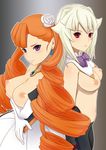  @ma? aq_interactive arcana_heart arcana_heart_2 arcana_heart_3 atlus blush breasts character_request examu large_breasts nipples petra_johanna_lagerkvist smile tomatto_(@ma!) weiss 