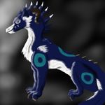  blue claws color dragon feral fur furred_dragon horn istelthedragon maccabeus magdor markings solo value 