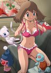  bandana_removed bikini blue_eyes bonsly breasts brown_hair car car_interior corphish covered_nipples curious dressing frilled_bikini frilled_swimsuit frills gen_1_pokemon gen_3_pokemon gen_4_pokemon groin ground_vehicle haruka_(pokemon) large_breasts legendary_pokemon legs_folded mew mime_jr. motor_vehicle navel peeking peeping pink_bikini pokemoa pokemon pokemon_(anime) pokemon_(creature) pokemon_ag squirtle swimsuit 