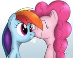  blue_eyes equine female feral friendship_is_magic hair horse kissing long_hair mammal multi-colored_hair my_little_pony nose pencils pink_hair pinkie_pie_(mlp) pony purple_eyes rainbow_dash_(mlp) rainbow_hair sketch tg-0 wings 