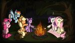  animated applejack_(mlp) blonde_hair blue_eyes blue_fur book campfire camping cutie_mark equine eyes_closed female feral fire fireflies firefly fluttershy_(mlp) flying forest friendship_is_magic fur green_eyes group hair horn horse log long_hair mammal marshmallow multi-colored_hair my_little_pony night open_mouth orange_fur pegasus pink_fur pink_hair pinkie_pie_(mlp) pony purple_eyes purple_fur purple_hair rainbow_dash_(mlp) rainbow_hair rarity_(mlp) rock scarf sitting tree twilight_sparkle_(mlp) twodeepony unicorn white_fur wings wood yellow_fur 
