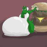  burger fast_food food hamburger mario_bros morbidly_obese nintendo overweight stuffing video_games yoshi 