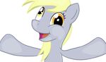 2012 alpha_channel amber_eyes blonde_hair derp derpy_hooves_(mlp) equine female friendship_is_magic grey_fur hair horse looking_at_viewer my_little_pony open_mouth plain_background pony simple_background solo transparent_background twodeepony 