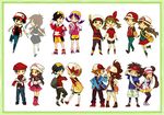  6+girls :d :o ;d ;q ^_^ arm_up arms_at_sides back backpack backwards_hat bag beanie bike_shorts black_dress black_footwear black_legwear black_pants blue_(pokemon) blue_hair blue_pants blue_shorts book boots border bow breasts brown_hair bukiko chibi clenched_hand closed_eyes closed_mouth cropped_jacket crystal_(pokemon) double_bun dress dual_persona fading flat_chest floating_hair full_body gloves gold_(pokemon) hair_ornament hand_on_hip hand_up happy haruka_(pokemon) hat hat_bow high_ponytail hikari_(pokemon) holding holding_book holding_hands holding_strap hood hoodie jacket kneehighs kotone_(pokemon) kouki_(pokemon) kyouhei_(pokemon) leggings legs_apart long_hair long_sleeves looking_at_another looking_back looking_up low_twintails medium_breasts mei_(pokemon) miniskirt multiple_boys multiple_girls one_eye_closed open_book open_clothes open_jacket open_mouth overalls pants pantyhose pigeon-toed pink_footwear pink_scarf pink_skirt pointing poke_ball_symbol pokemon pokemon_(game) pokemon_bw pokemon_bw2 pokemon_dppt pokemon_frlg pokemon_gsc pokemon_hgss pokemon_rgby pokemon_rse profile pulled_by_another pulling red_(pokemon) red_(pokemon_frlg) red_(pokemon_rgby) red_bow red_footwear red_hat red_scarf red_skirt running salute sash scarf shoes short_shorts short_sleeves shorts shoulder_bag sideways_glance simple_background skirt sleeveless smile standing stitches sweatdrop talking thighhighs tongue tongue_out touko_(pokemon) touya_(pokemon) twintails v-shaped_eyebrows vest visor_cap vs_seeker walking white_background white_gloves white_hat white_jacket yellow_skirt yuuki_(pokemon) 