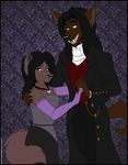  black_hair blue_eyes brown_fur canine child claws clothing count_ramsely_von_olaf dancing daughter digital dress eyelashes eyeshadow fangs father female fur genevieve_von_olaf hair isabellaprice makeup male mammal parent size_difference vampire victorian were werewolf wolf yellow_eyes young 