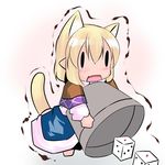  animal_ears arm_warmers blush cat_ears cat_tail chibi cup dice extra_ears fang hoshizuki_(seigetsu) mizuhashi_parsee open_mouth pointy_ears puru-see solo tail touhou trembling |_| 