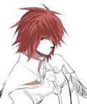  kratos_aurion male male_focus red_eyes red_hair short_hair solo spot_color tales_of_(series) tales_of_symphonia 