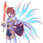  alternate_costume folks_(nabokof) kratos_aurion male male_focus red_eyes red_hair shield short_hair simple_background solo sword tales_of_(series) tales_of_symphonia weapon wings 