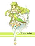  adenti bad_id bad_pixiv_id boots bow_(weapon) breasts character_name cleavage dress elsword full_body gloves grand_archer_(elsword) green_eyes green_hair hair_ornament hairpin highres long_hair medium_breasts pointing pointy_ears puffy_sleeves rena_(elsword) smile solo standing standing_on_one_leg thigh_boots thighhighs watermark weapon web_address white_background white_gloves white_legwear zettai_ryouiki 
