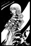  2009 anthro black_and_white feline female human mammal monochrome pinup pose solo stripes tiger tigra unknown_artist 