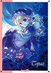  absurdres blonde_hair blue_eyes blue_flower blue_rose dmyotic dress flower frills gothic gothic_lolita highres lolita_fashion long_hair rose shirahane_nao solo topaz_(dmyotic) 