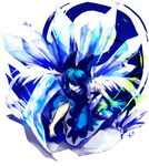 bad_id bad_pixiv_id blue_hair cirno crystal ice pale_skin ribbon short_hair solo toriko_(hatoriko) touhou wings 