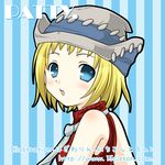  bare_shoulders blonde_hair blue_eyes hat hazawa_rin ichigo_citron lowres necktie patricia_thompson short_hair sleeveless sleeveless_turtleneck solo soul_eater turtleneck 