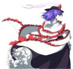  capelet egawa_satsuki hat long_skirt nagae_iku petticoat purple_hair red_eyes ribbon short_hair skirt solo touhou 