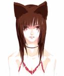  animal_ears brown_hair es_(cah60700) highres long_hair original red_eyes solo 