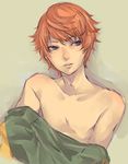  bad_id bad_pixiv_id male_focus orange_hair sengoku_kiyosumi shiro_(reptil) shirtless solo tennis_no_ouji-sama 