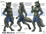  anthro apple back back_turned balu black black_fur brown_bear canine claws front fruit fur hybrid kacey male mammal model_sheet pawprint plain_background pose red_fox solo standing tail_clothing toe_claws topless wolf 
